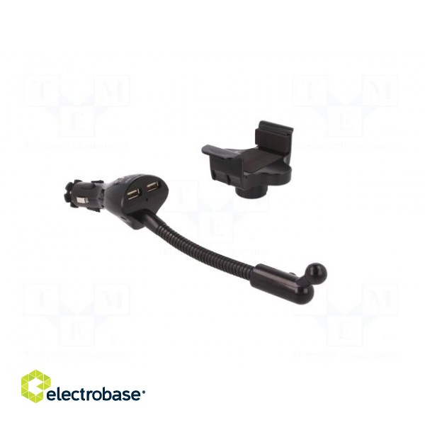 Car holder | black | 5V/3.1A | Features: with smartphone holder image 8