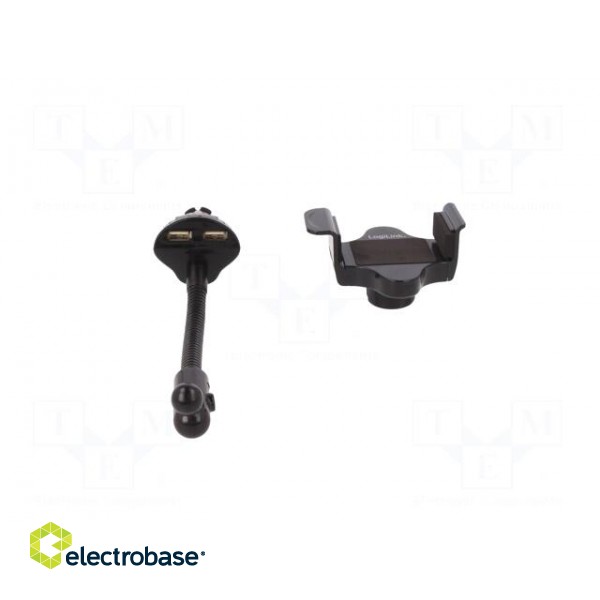Car holder | black | 5V/3.1A | Features: with smartphone holder image 9