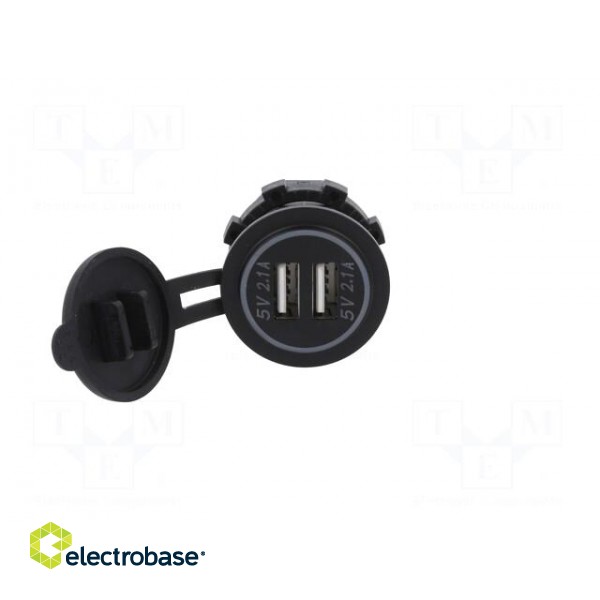USB power supply | USB A socket x2 | Sup.volt: 12÷24VDC | black | red image 9