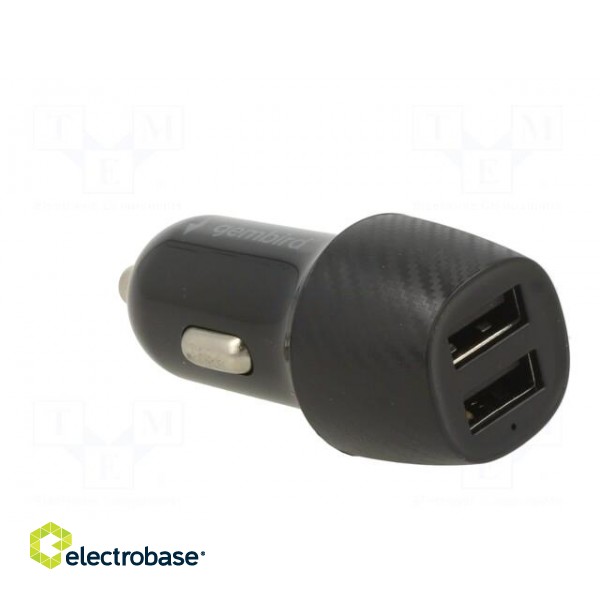 USB power supply | USB A socket x2 | Sup.volt: 12÷24VDC | black paveikslėlis 4