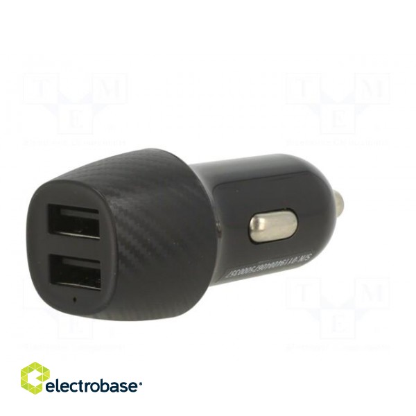 USB power supply | USB A socket x2 | Sup.volt: 12÷24VDC | 5V/4.8A image 2