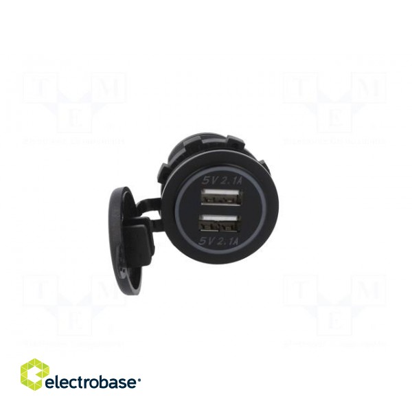 USB power supply | USB A socket x2 | Sup.volt: 12÷24VDC | black image 9