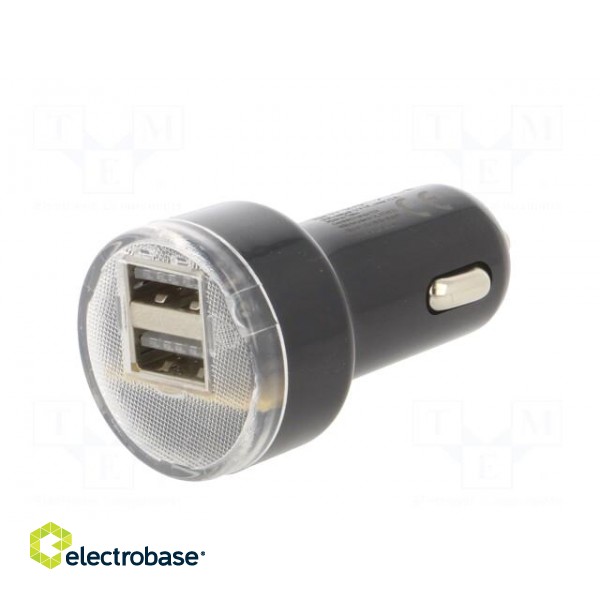 USB power supply | USB A socket x2 | Sup.volt: 12÷24VDC | 5V/2.1A фото 2
