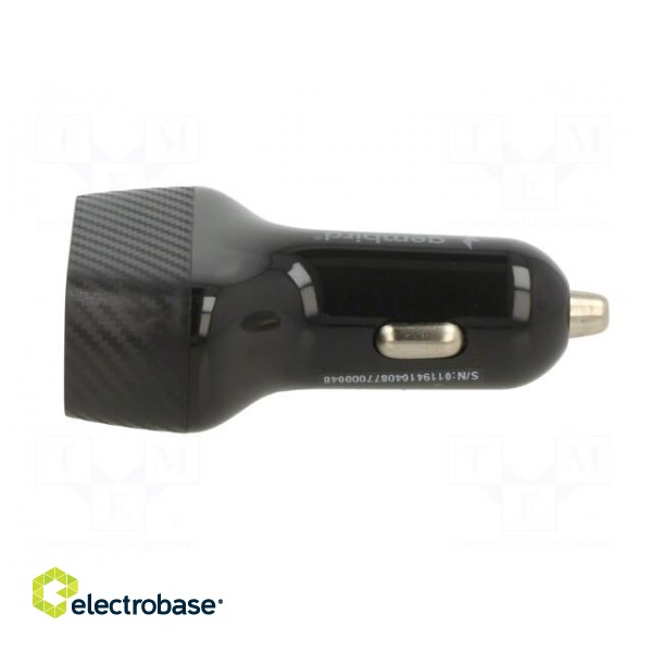 USB power supply | USB A socket x2 | Sup.volt: 12÷24VDC | black paveikslėlis 3