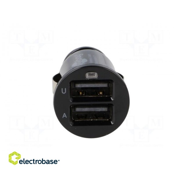 USB power supply | USB A socket x2 | Sup.volt: 12VDC | black image 9