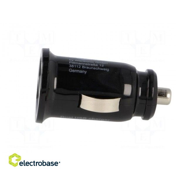 USB power supply | USB A socket x2 | Sup.volt: 12VDC | black image 3