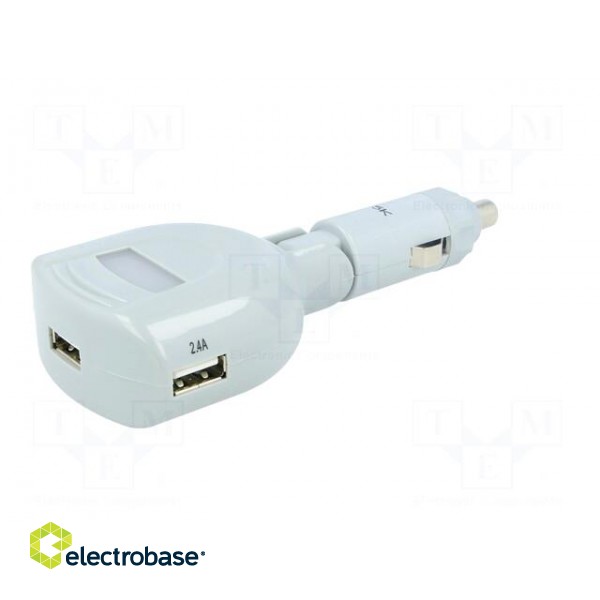 USB power supply | USB A socket x3 | Sup.volt: 12÷24VDC | white image 2