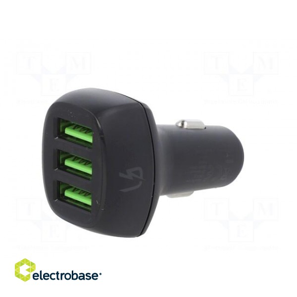 USB power supply | USB A socket x3 | Sup.volt: 12÷24VDC | black image 2