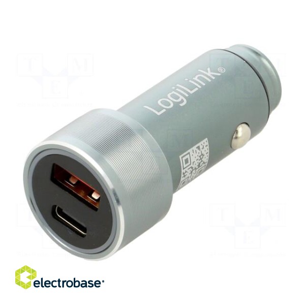 USB power supply | USB A,USB C socket | Sup.volt: 12÷24VDC | blue