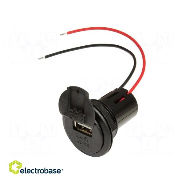 USB power supply | USB A socket | Inom: 3A | Sup.volt: 12÷24VDC фото 1