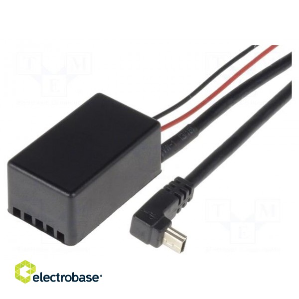 Automotive power supply | USB mini plug | Sup.volt: 12÷24VDC | 0.9m