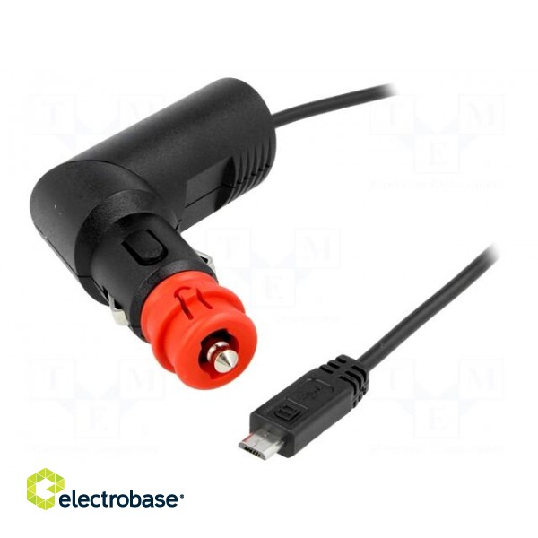 Automotive/main power supply | USB micro plug | 2A | 5V/2.1A | black image 3