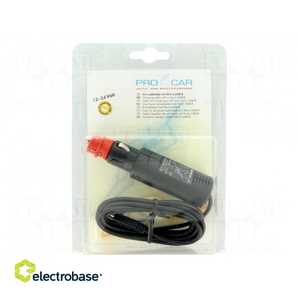 Automotive/main power supply | USB micro plug | 2A | 5V/2.1A | black image 2