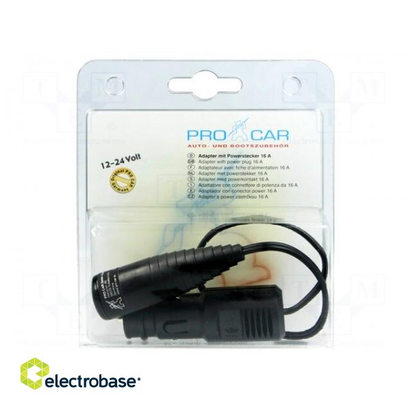 Car lighter socket adapter | car lighter mini socket x1 | 16A paveikslėlis 2