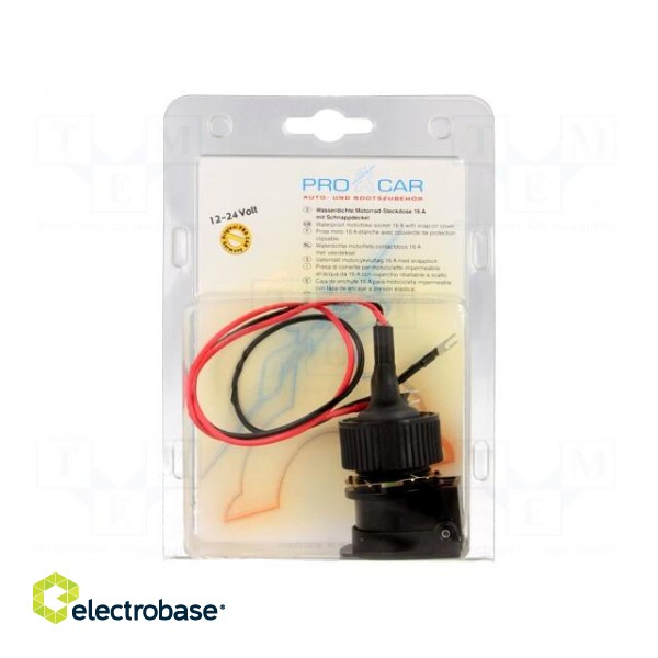 Car lighter socket adapter | car lighter socket x1 | 10A | black paveikslėlis 2