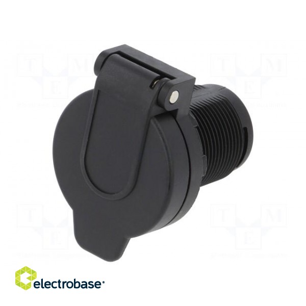 Car lighter socket adapter | car lighter socket x1 | 20A | black paveikslėlis 1