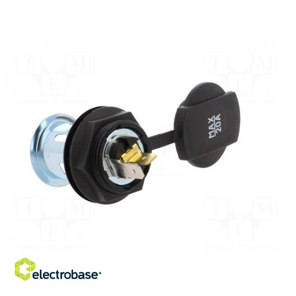 Car lighter socket | car lighter socket x1 | 20A | black | blister image 5