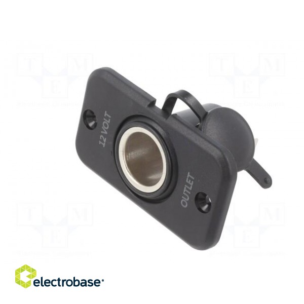 Car lighter socket adapter | car lighter socket x1 | 20A | black image 2