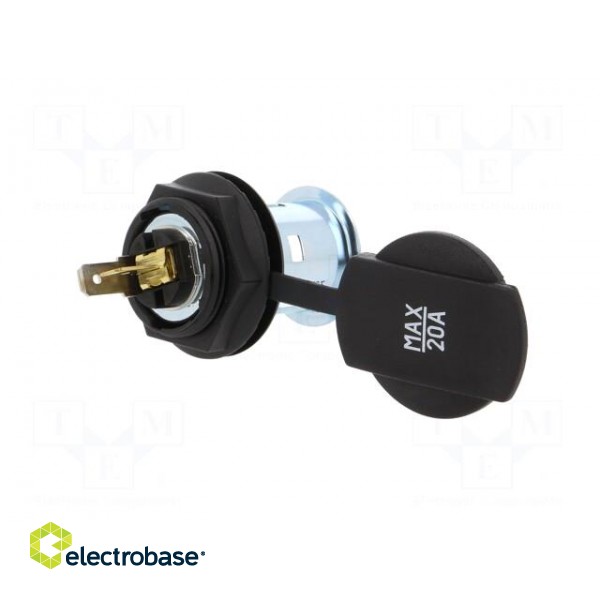 Car lighter socket adapter | car lighter socket x1 | 20A | black image 7