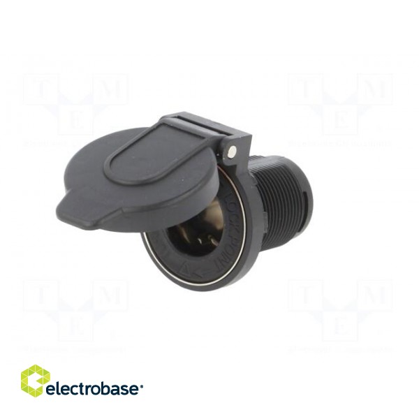 Car lighter socket adapter | car lighter socket x1 | 20A | black paveikslėlis 2