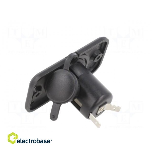 Car lighter socket adapter | car lighter socket x1 | 20A | black image 4