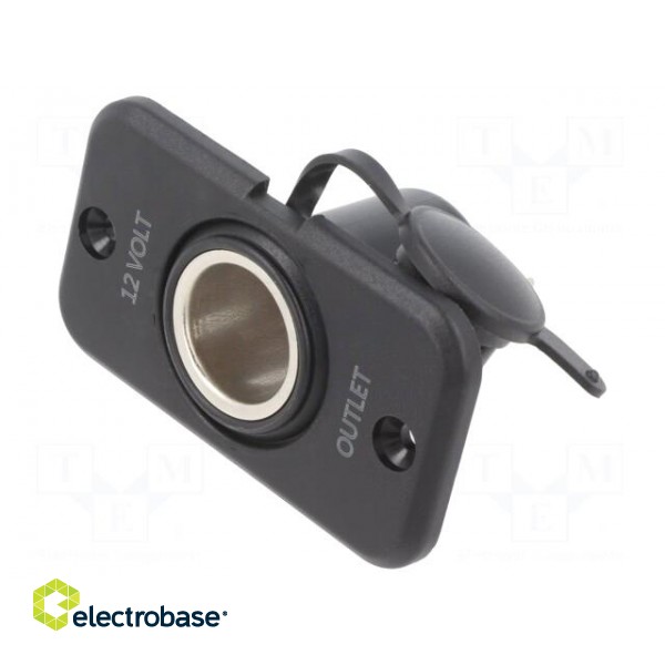 Car lighter socket adapter | car lighter socket x1 | 20A | black image 1