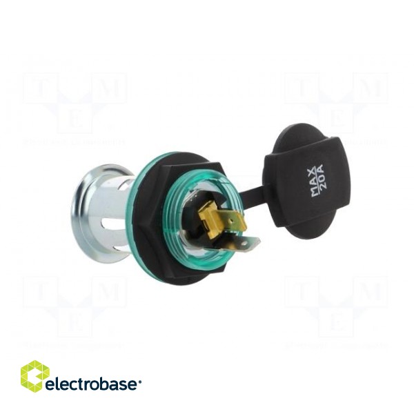 Car lighter socket adapter | car lighter socket x1 | 20A | green image 5