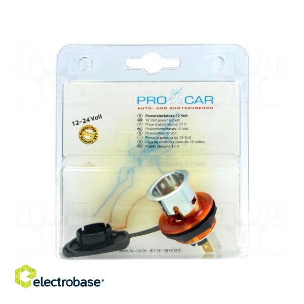 Car lighter socket | car lighter socket x1 | 20A | red | blister image 2
