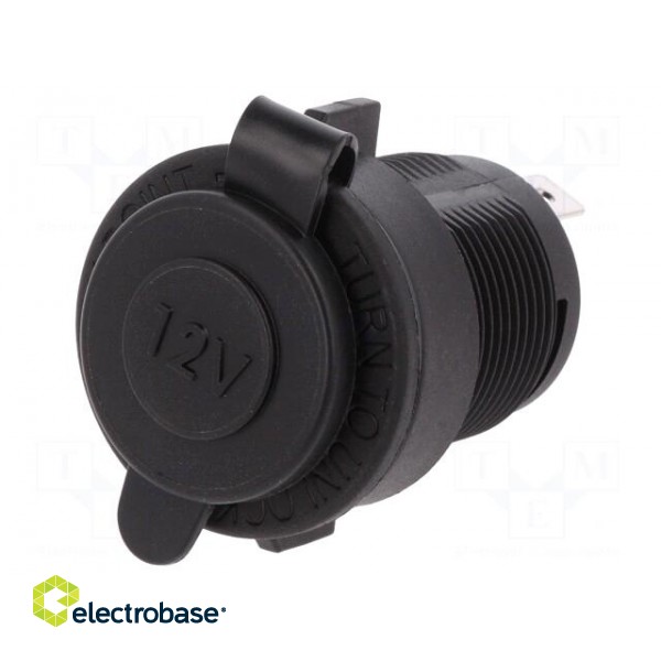 Car lighter socket adapter | car lighter socket x1 | black image 1