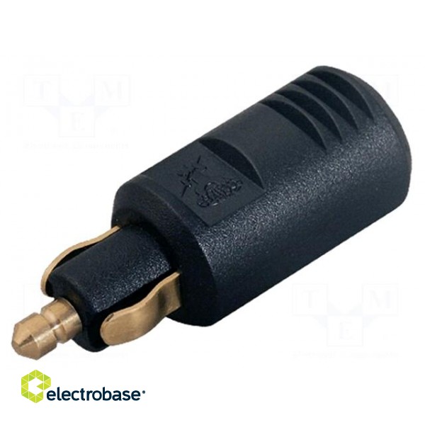 Cigarette lighter plug | screw terminal | 8A | Sup.volt: 12÷24VDC paveikslėlis 1