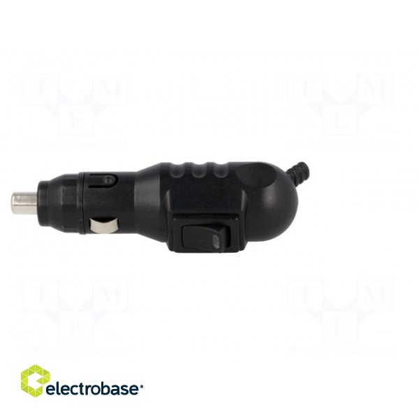 Cigarette lighter plug | 8A | Sup.volt: 7÷12VDC | 12V/1x8A | black фото 3