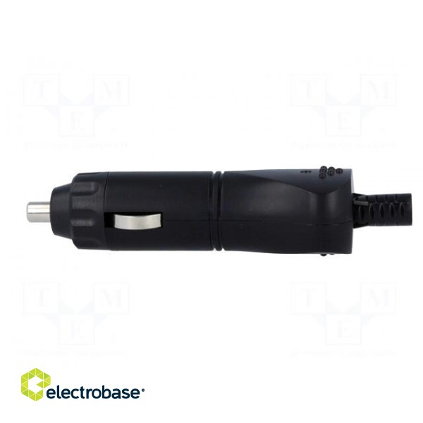 Cigarette lighter plug | Inom: 8A | Sup.volt: 7÷12VDC | 12V/8A | black фото 3