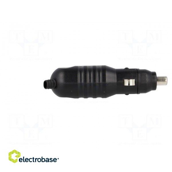 Cigarette lighter plug | 8A | Sup.volt: 7÷12VDC | 12V/1x8A | black фото 7