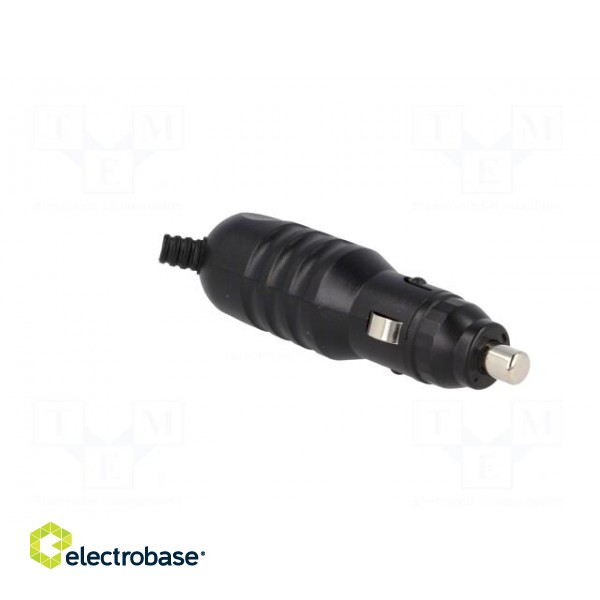 Cigarette lighter plug | Inom: 8A | Sup.volt: 7÷12VDC | 12V/8A | black image 8