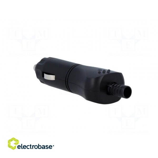 Cigarette lighter plug | Inom: 8A | Sup.volt: 7÷12VDC | 12V/8A | black image 4