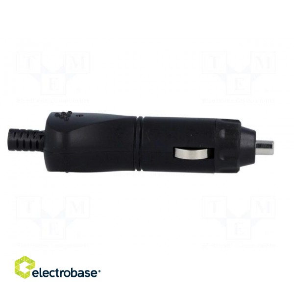 Cigarette lighter plug | Inom: 8A | Sup.volt: 7÷12VDC | 12V/8A | black фото 7
