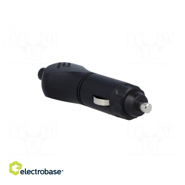 Cigarette lighter plug | Inom: 8A | Sup.volt: 7÷12VDC | 12V/8A | black paveikslėlis 8
