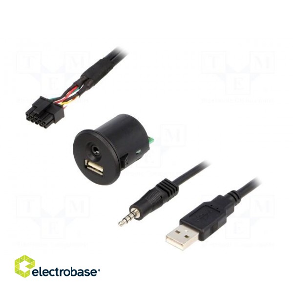 USB/AUX adapter | Fiat | USB A socket,Jack 3,5mm 4pin socket image 1