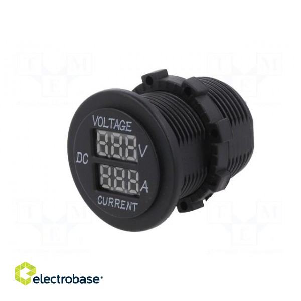 Voltmeter | Sup.volt: 5÷30VDC | I DC: 1÷15A | black | blue фото 2