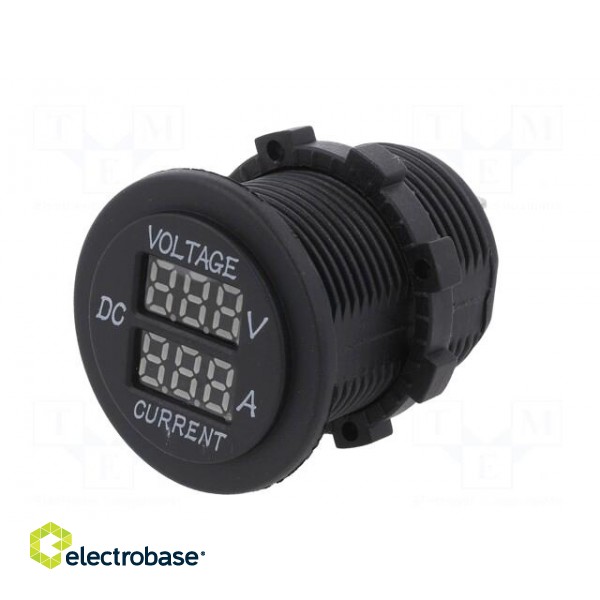 Voltmeter | Sup.volt: 5÷30VDC | I DC: 1÷15A | black | red paveikslėlis 2