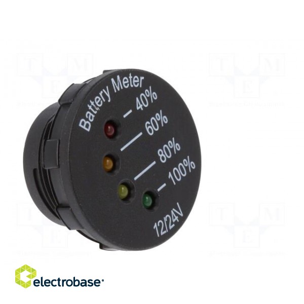 Voltmeter | Sup.volt: 7÷33VDC | black | amber,red,green,yellow фото 8