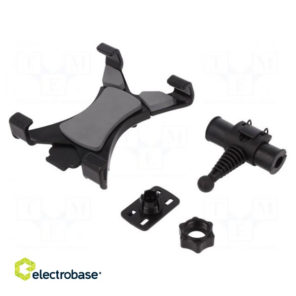Car holder | black | for headrest | Size: 7.0"-10.1" image 1
