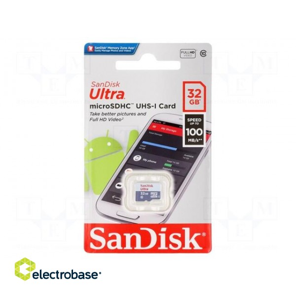Memory card | Android | microSDHC | R: 100MB/s | Class 10 UHS U1 | 32GB