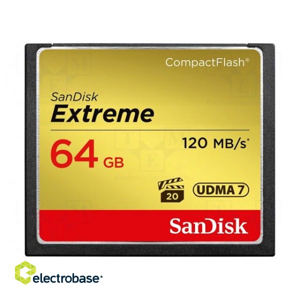 Memory card | Compact Flash | 64GB | Read: 120MB/s | Write: 60MB/s image 2