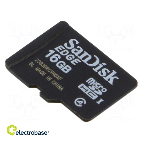 Memory card | EDGE | microSDHC | R: 20MB/s | W: 5MB/s | Class 4 | 16GB