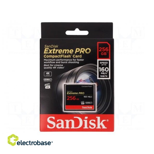 Memory card | Extreme Pro | Compact Flash | 256GB | Read: 160MB/s