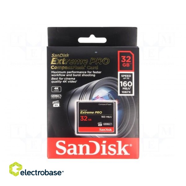 Memory card | Extreme Pro | Compact Flash | 32GB | Read: 160MB/s image 1