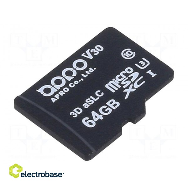 Memory card | industrial | 3D aSLC,microSDXC | 64GB | -25÷85°C