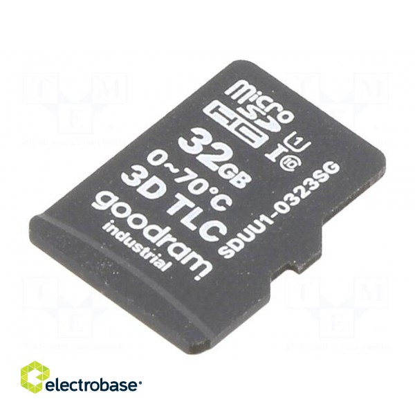 Memory card | industrial | 3D TLC,microSD | UHS I U1 | 32GB | 0÷70°C paveikslėlis 1