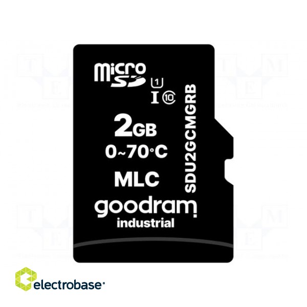 Memory card | industrial | SD Micro,SLC | 2GB | 0÷70°C paveikslėlis 2